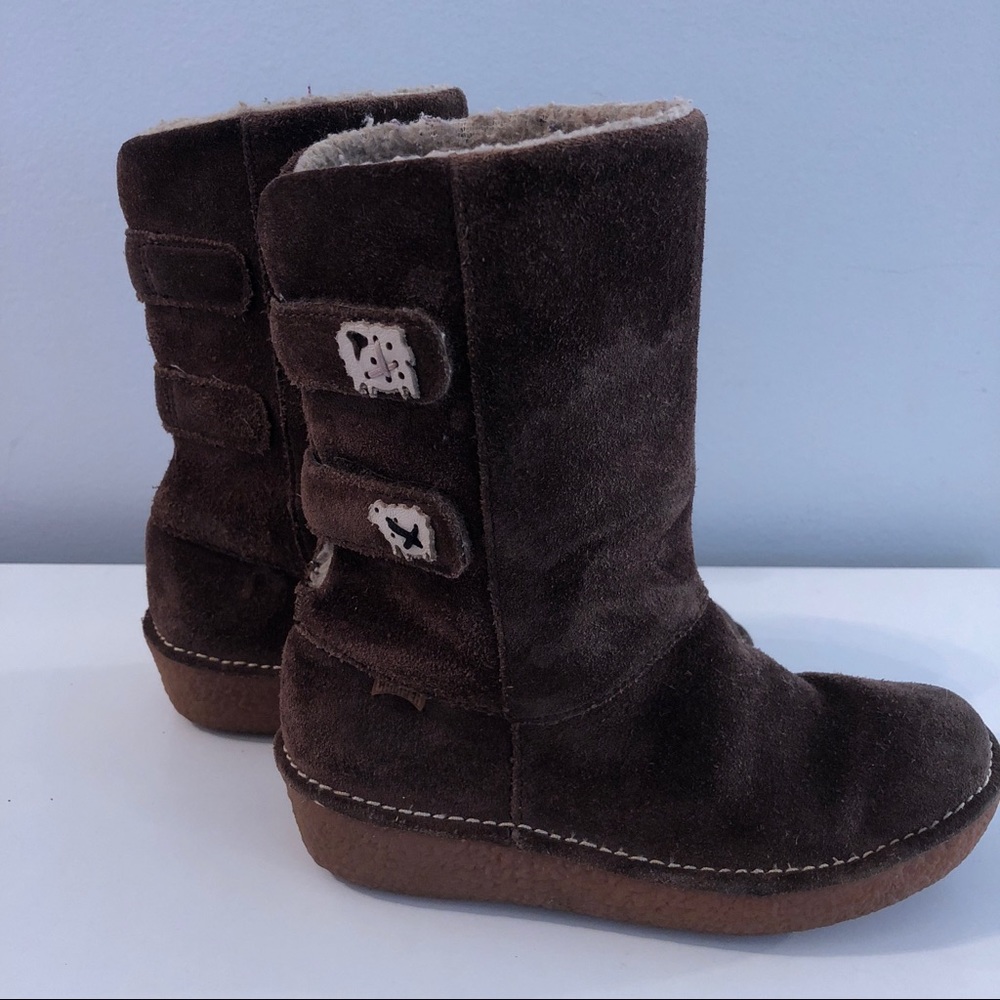 Camper Kids Brown Suede boots, Size 12.5